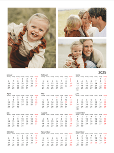 Plakatkalender | Medium (A3) | Klassisk hvit