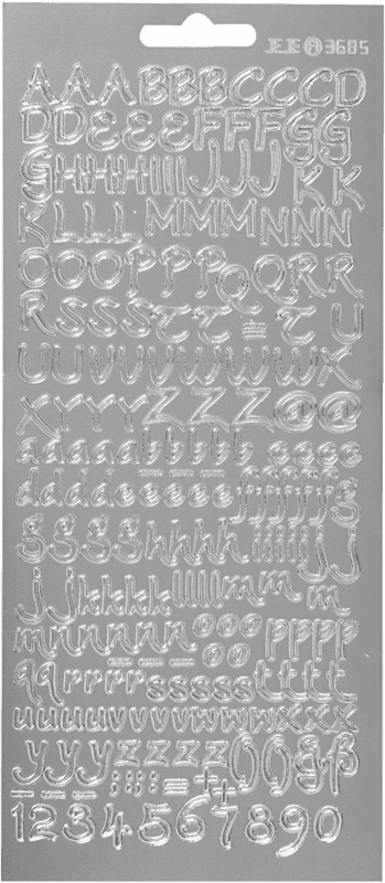 Bilde av Klistremerker - bokstaver - sølv