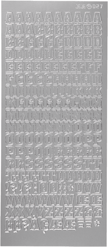 Bilde av Sølv bokstavklistremerker