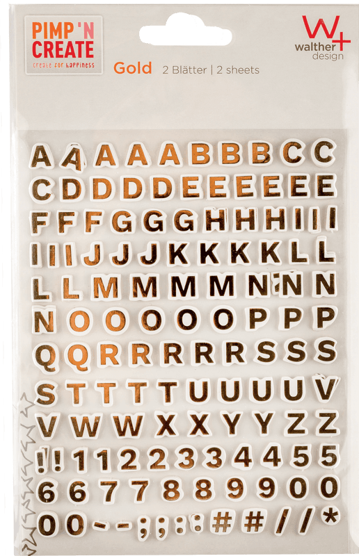 Bilde av Adhesive letters Gold