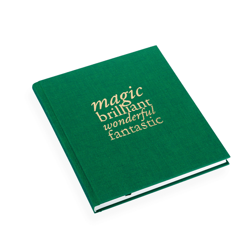 Bilde av Bookbinders notatbok 17x20 cm “magic brilliant” grønn