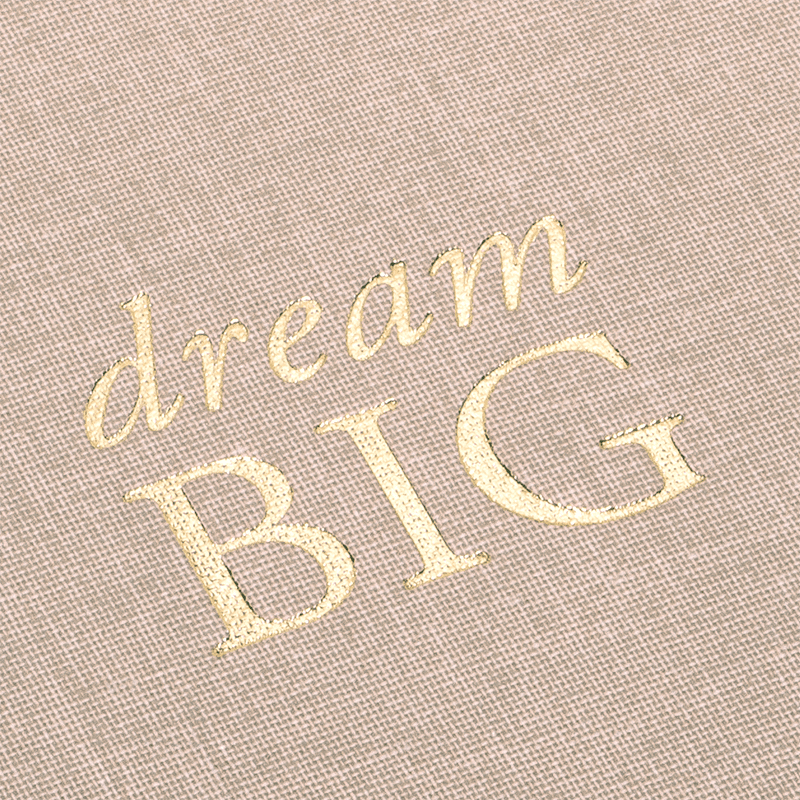 Bilde av Bookbinders notatbok 17x20 cm "Dream big" sand